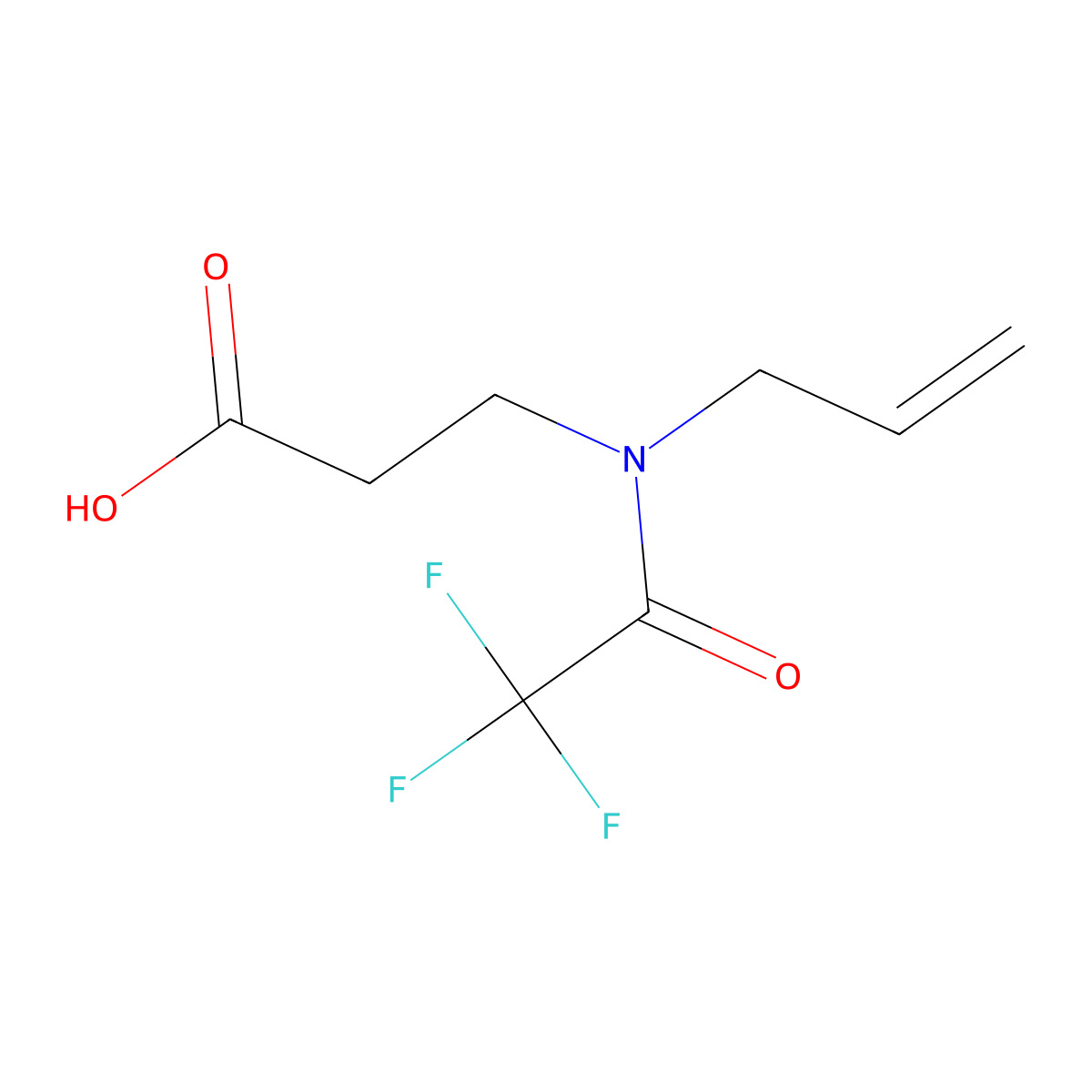 3-[2,2,2-trifluoro-N-(prop-2-en-1-yl)acetamido]propanoic acid molecular structure, CAS 1484194-10-6