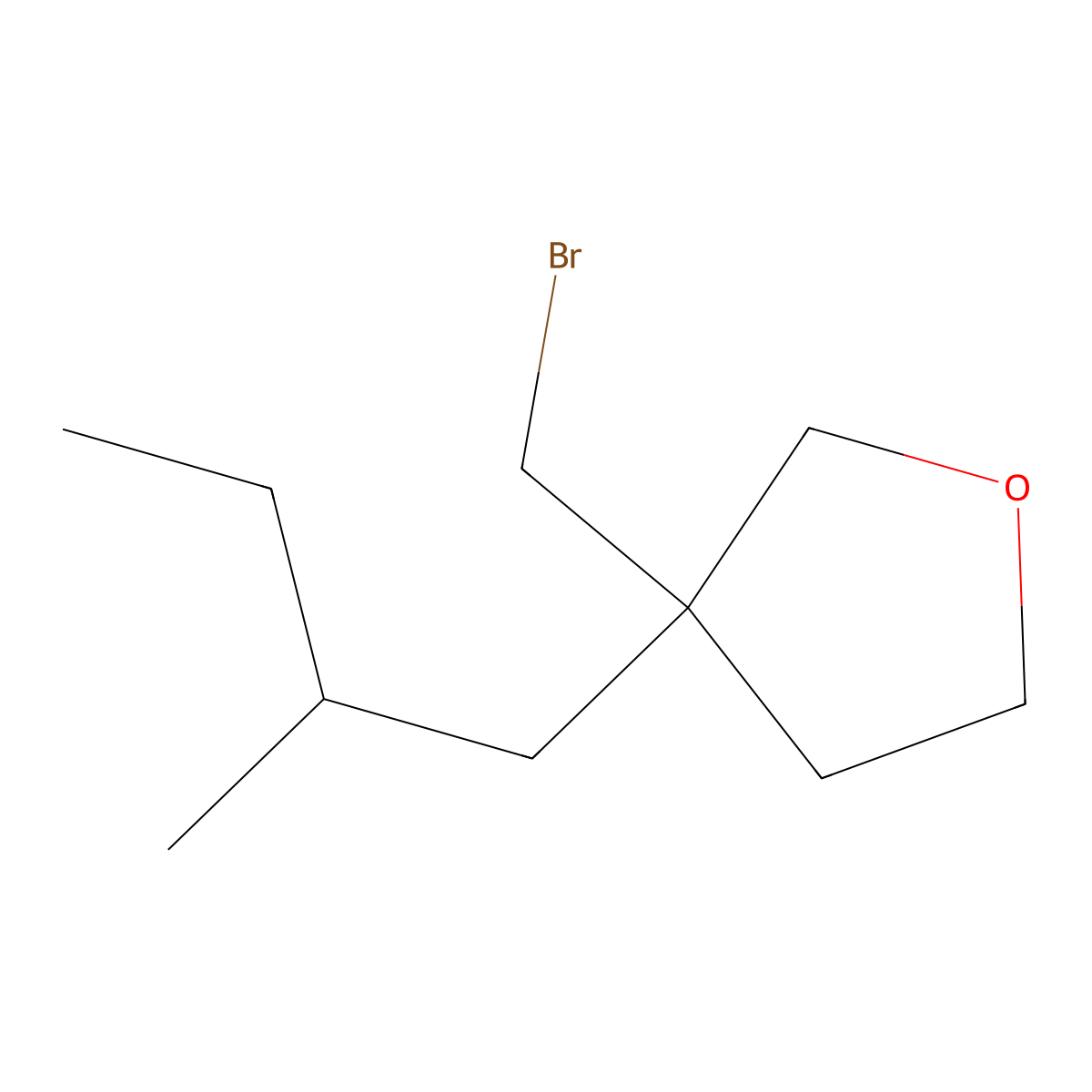 3-(Bromomethyl)-3-(2-methylbutyl)oxolane molecular structure, CAS 1484195-55-2