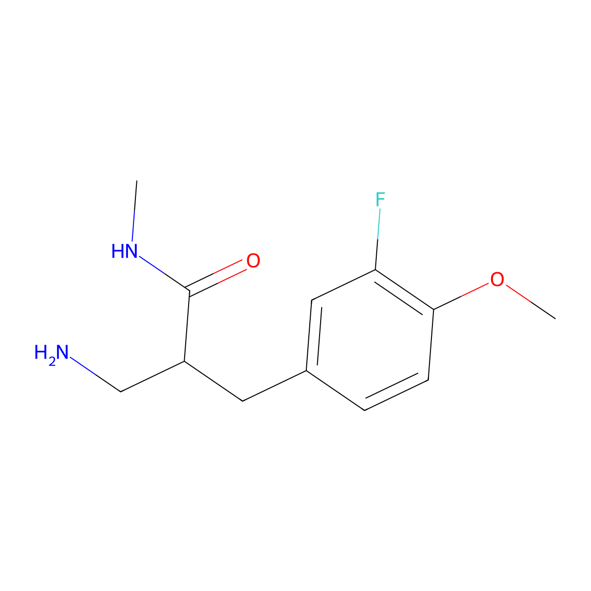 3-Amino-2-[(3-fluoro-4-methoxyphenyl)methyl]-N-methylpropanamide molecular structure, CAS 1484212-98-7