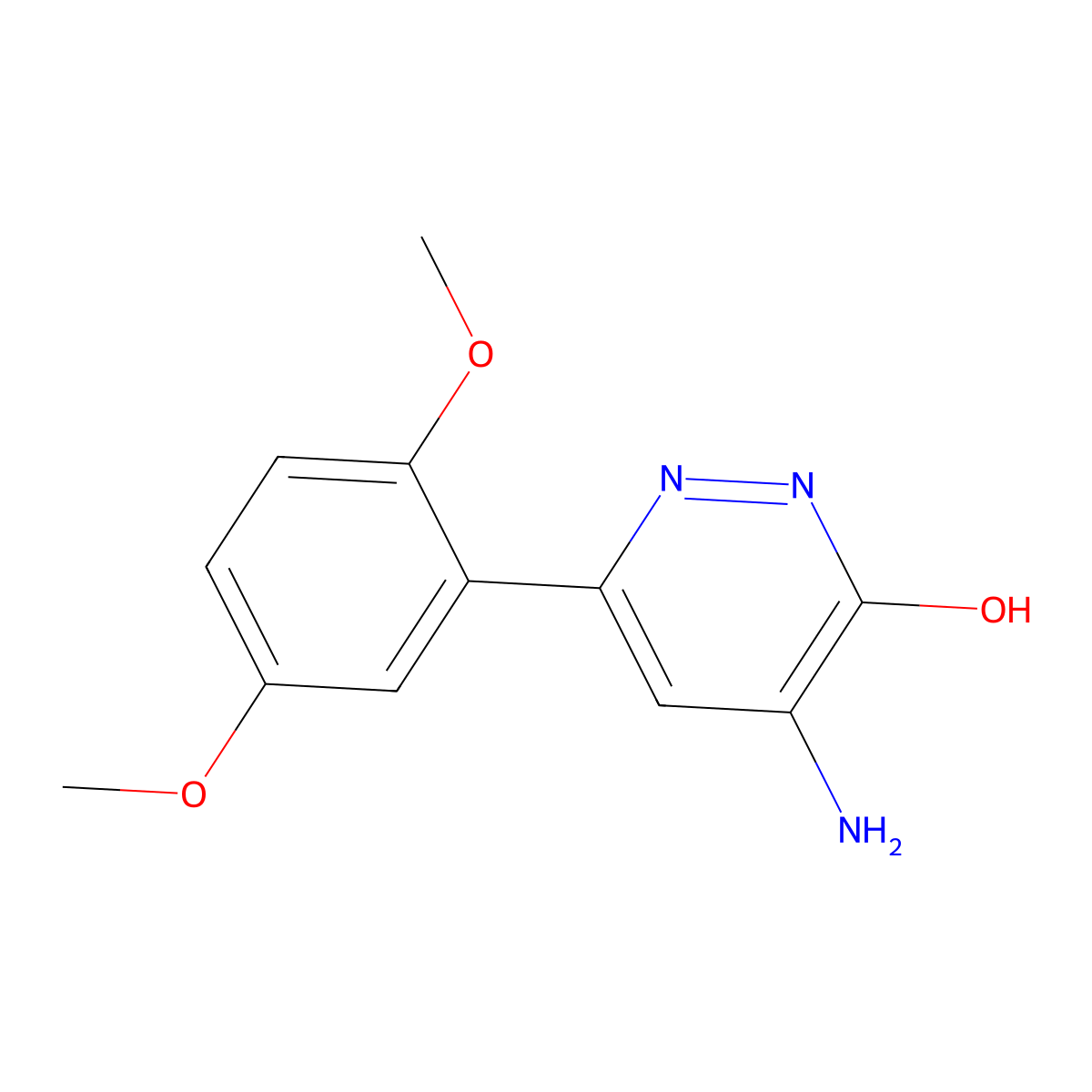 4-Amino-6-(2,5-dimethoxyphenyl)pyridazin-3-ol molecular structure, CAS 1484226-80-3