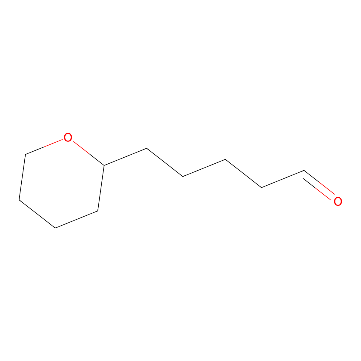 5-(Tetrahydro-2H-pyran-2-yl)pentanal molecular structure, CAS 1484227-25-9