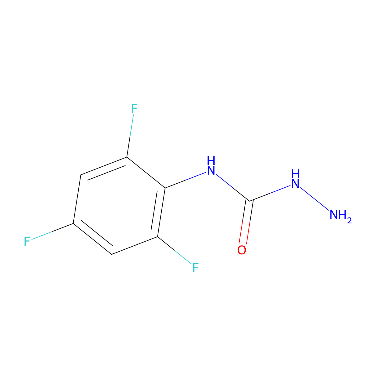 3-Amino-1-(2,4,6-trifluorophenyl)urea molecular structure, CAS 1484241-52-2