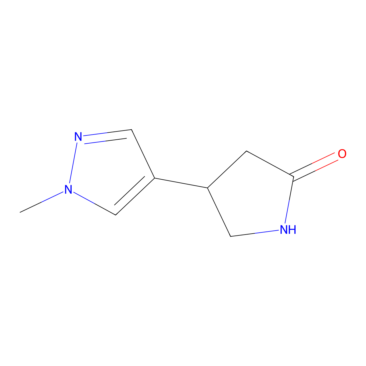 4-(1-methyl-1H-pyrazol-4-yl)pyrrolidin-2-one molecular structure, CAS 1484252-01-8