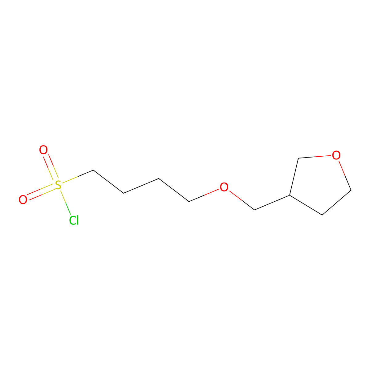 4-[(Oxolan-3-yl)methoxy]butane-1-sulfonyl chloride molecular structure, CAS 1484271-69-3