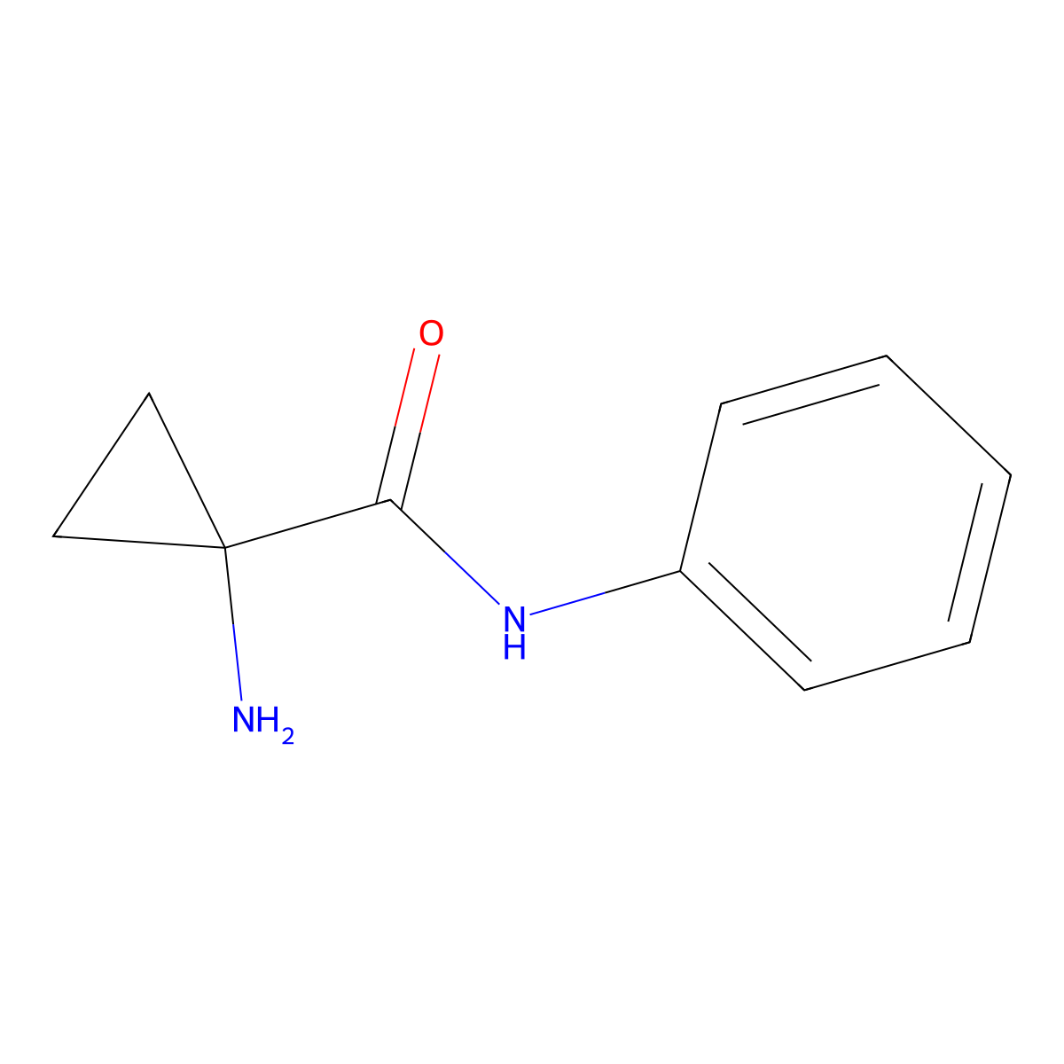 Cyclopropanecarboxamide, 1-amino-N-phenyl- molecular structure, CAS 1484273-53-1