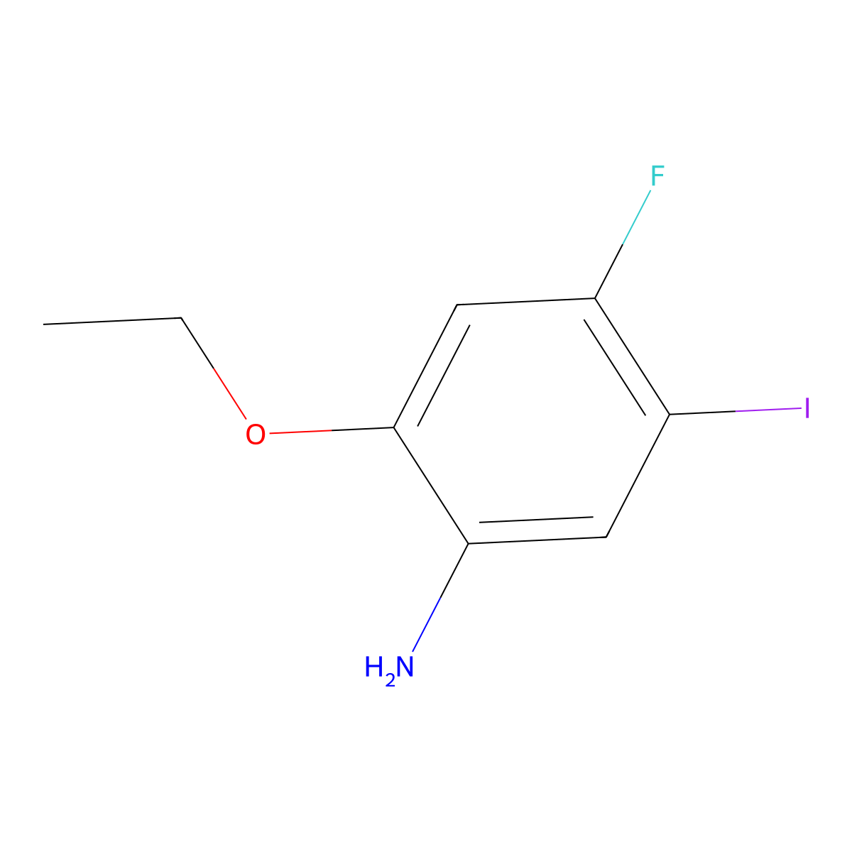 2-Ethoxy-4-fluoro-5-iodoaniline molecular structure, CAS 1484283-83-1