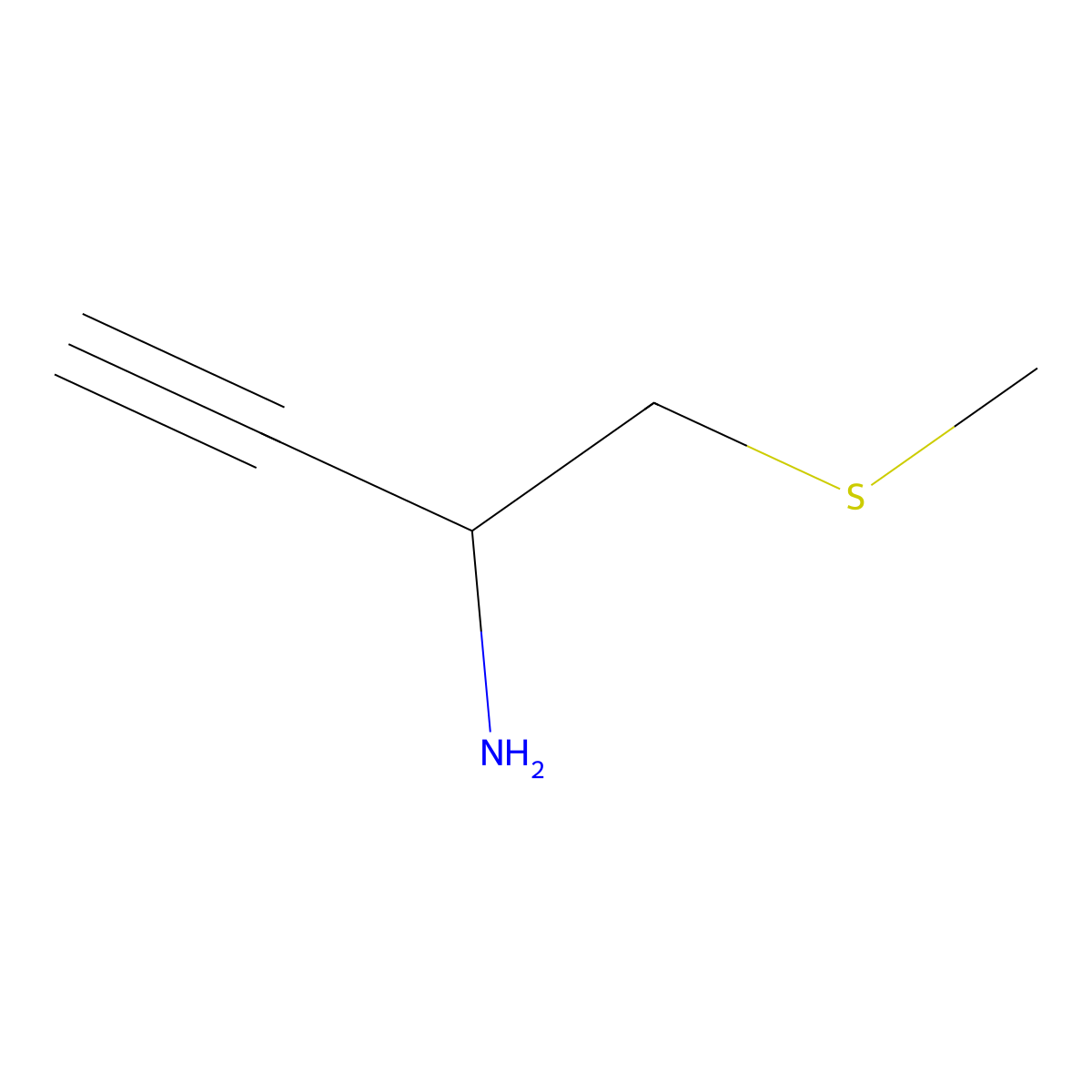 1-(Methylsulfanyl)but-3-YN-2-amine molecular structure, CAS 1484289-23-7