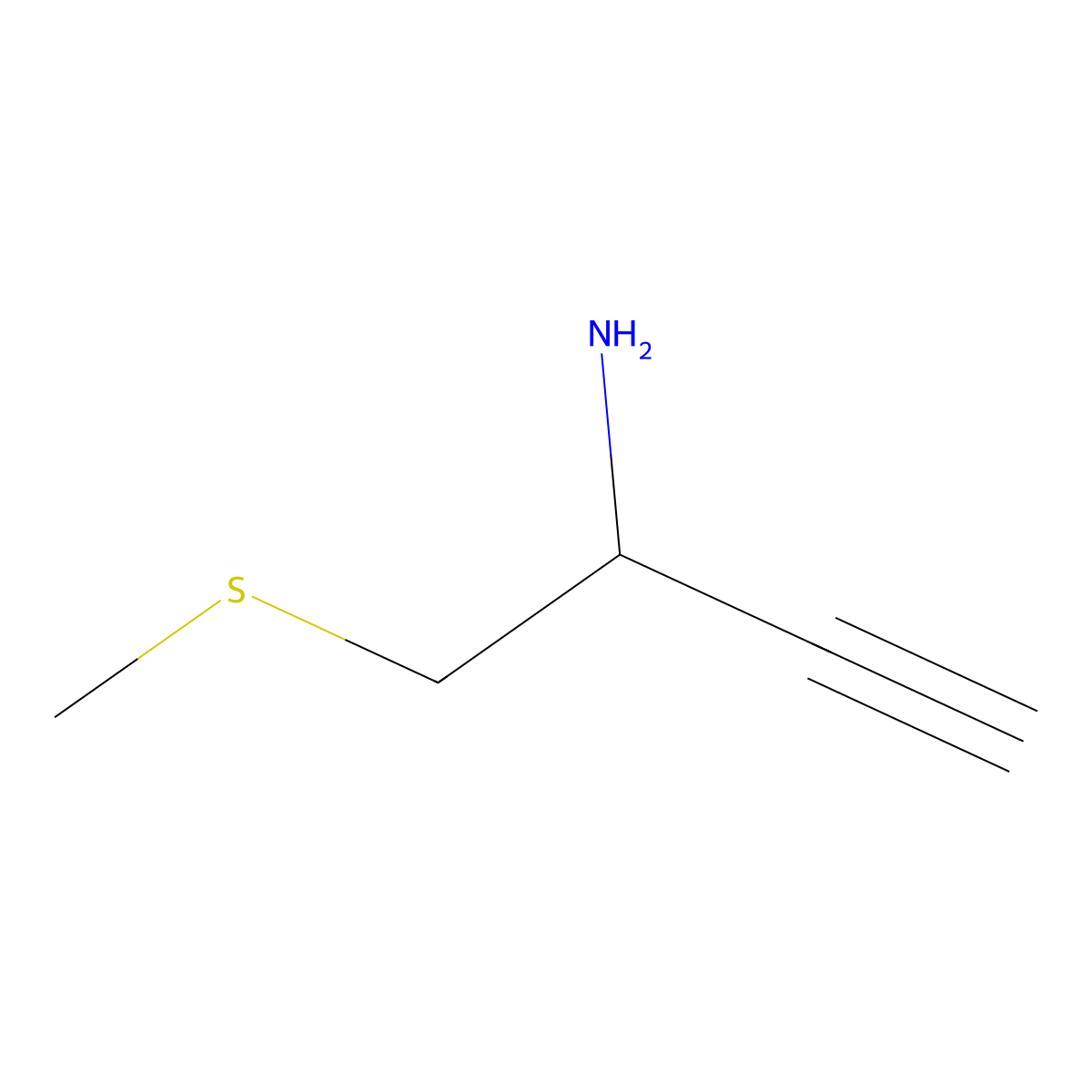 1-(Methylsulfanyl)but-3-YN-2-amine molecular structure, CAS 1484289-23-7