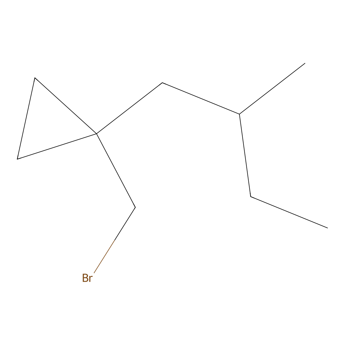 1-(Bromomethyl)-1-(2-methylbutyl)cyclopropane molecular structure, CAS 1484290-48-3