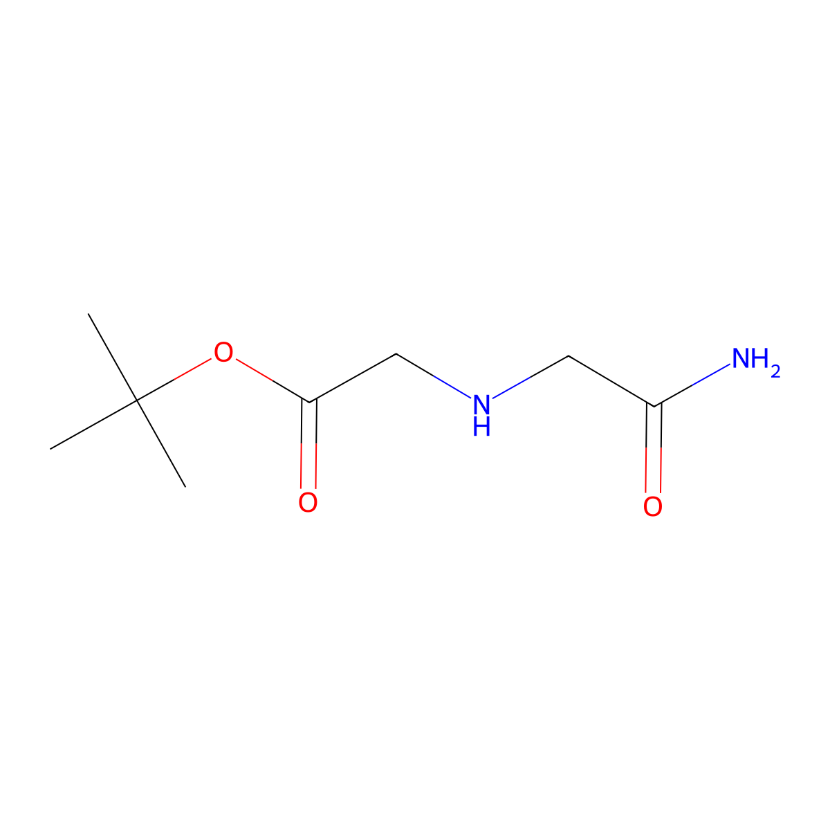 Tert-butyl 2-[(carbamoylmethyl)amino]acetate molecular structure, CAS 148431-11-2