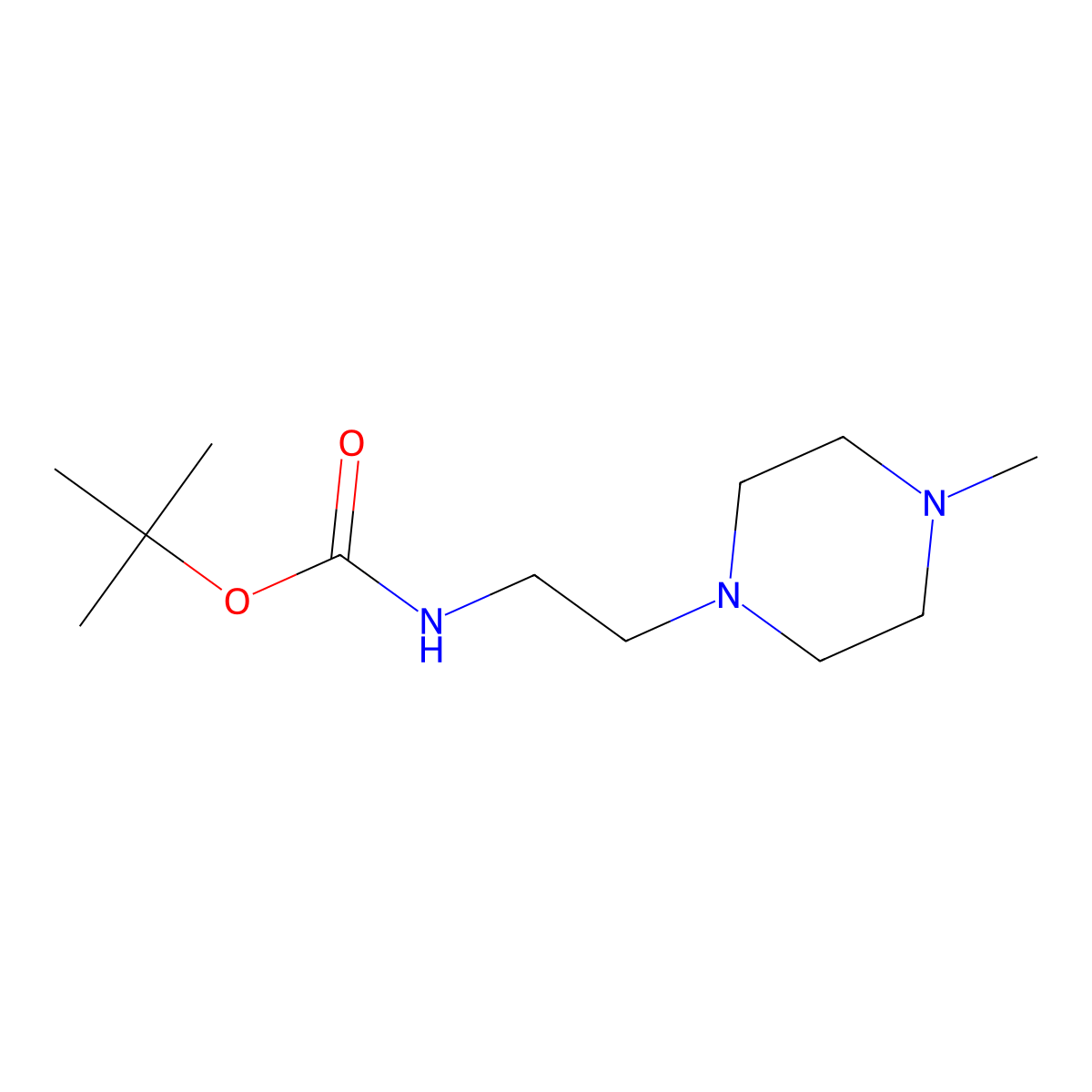 tert-Butyl (2-(4-methylpiperazin-1-yl)ethyl)carbamate molecular structure, CAS 1484327-92-5