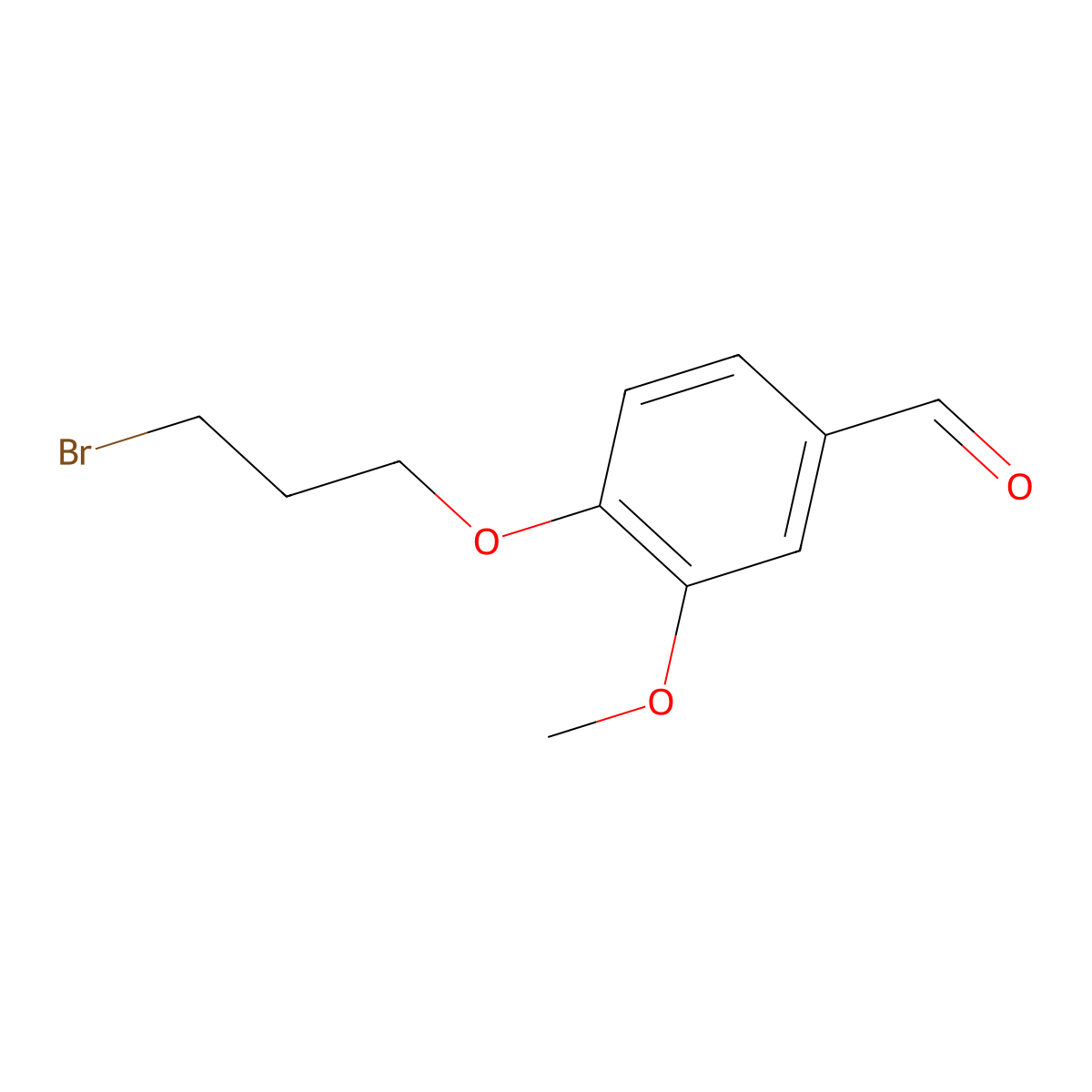 4-(3-Bromopropoxy)-3-methoxybenzaldehyde molecular structure, CAS 148433-00-5
