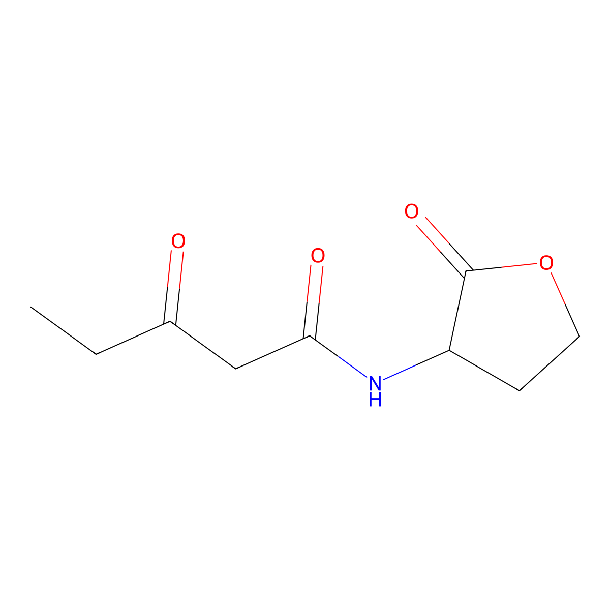 Pentanamide, 3-oxo-N-[(3S)-tetrahydro-2-oxo-3-furanyl]- molecular structure, CAS 148433-21-0