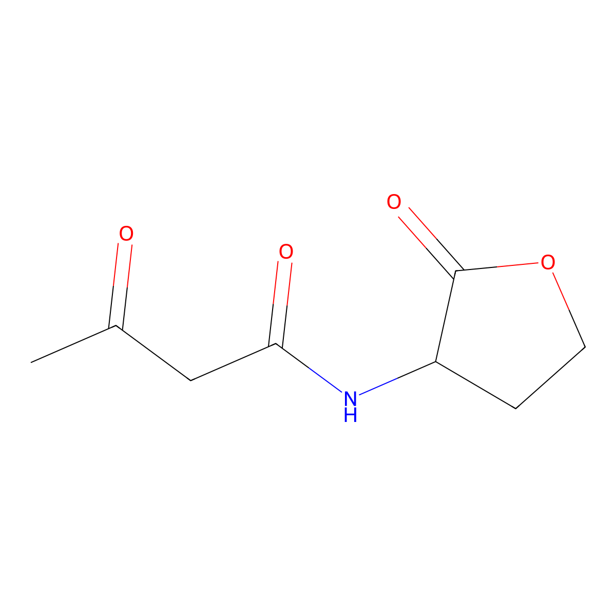 N-(3-Oxobutanoyl)-L-homoserine lactone molecular structure, CAS 148433-27-6