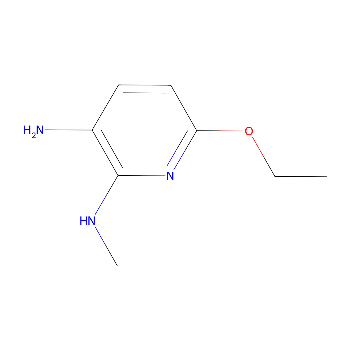 6-Ethoxy-N2-methylpyridine-2,3-diamine molecular structure, CAS 148433-49-2