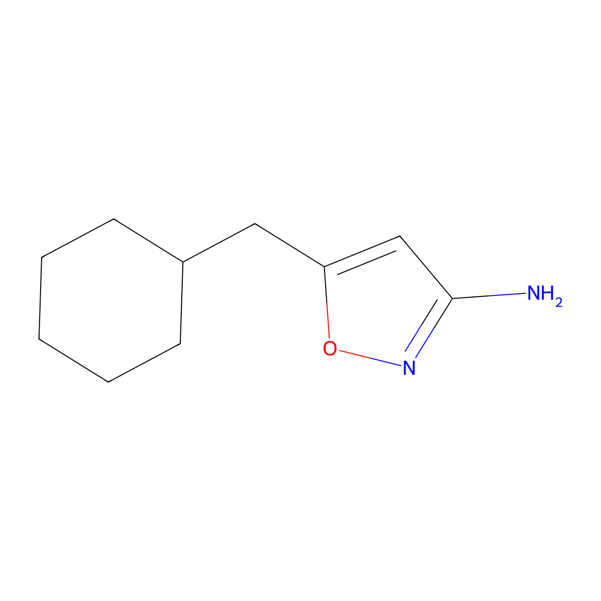 5-(Cyclohexylmethyl)isoxazol-3-amine molecular structure, CAS 1484341-97-0