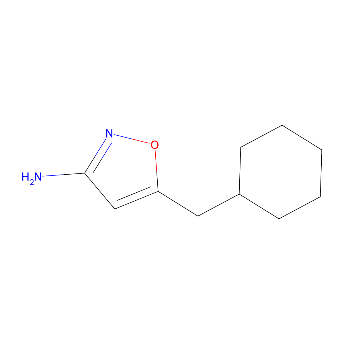 5-(Cyclohexylmethyl)isoxazol-3-amine molecular structure, CAS 1484341-97-0
