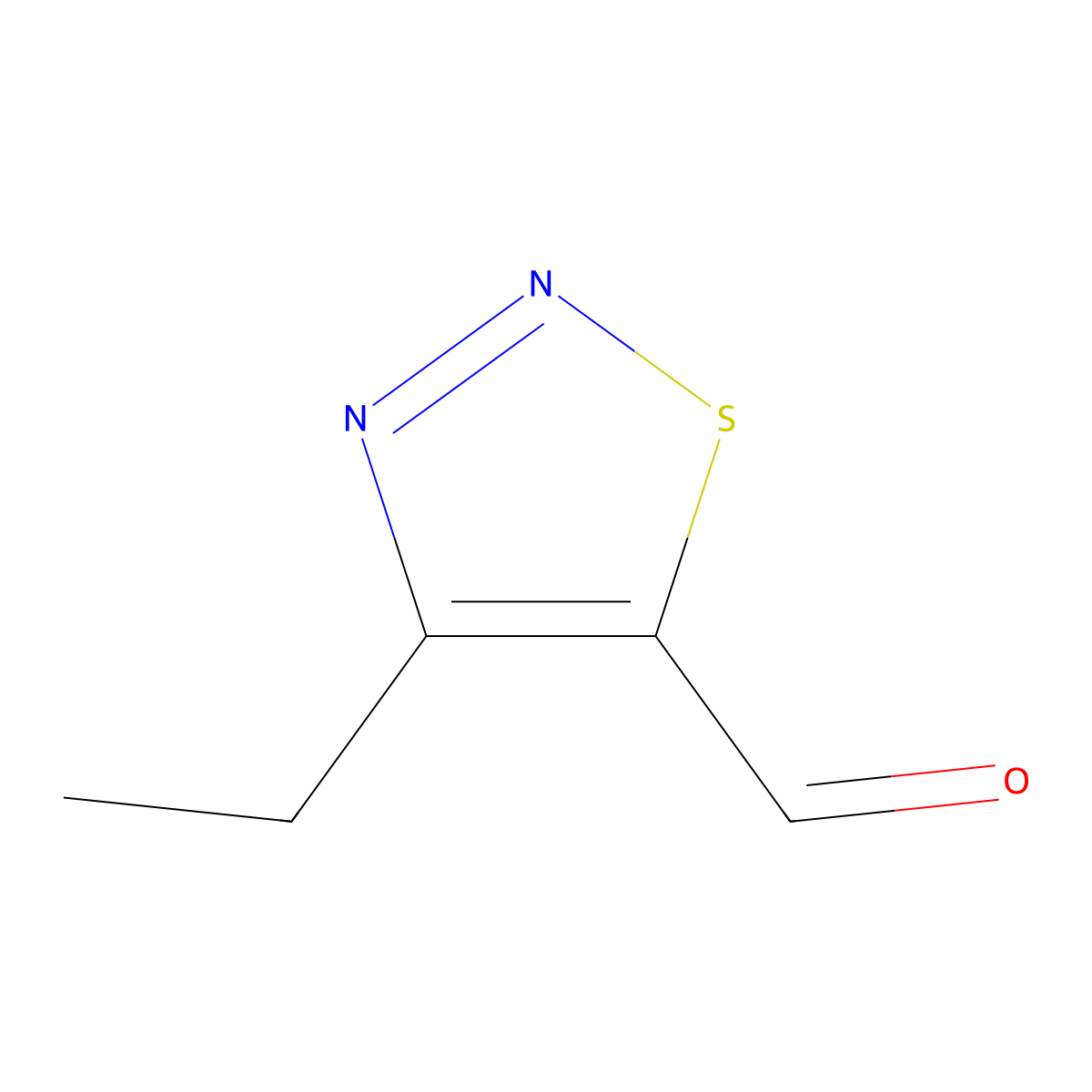 4-Ethyl-1,2,3-thiadiazole-5-carbaldehyde molecular structure, CAS 1484343-20-5
