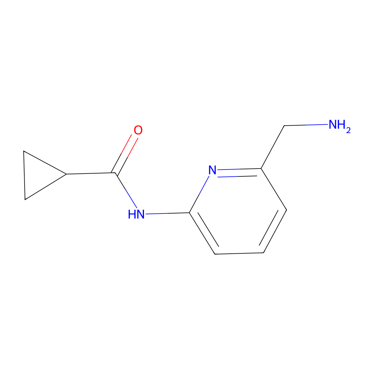 N-[6-(Aminomethyl)pyridin-2-YL]cyclopropanecarboxamide molecular structure, CAS 1484350-16-4