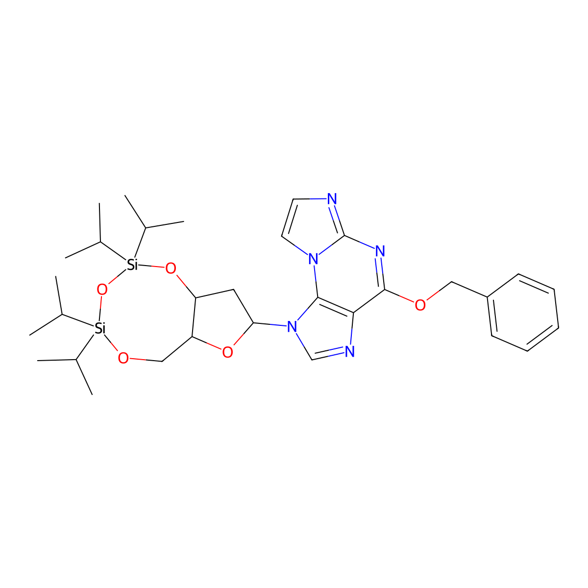 O6-Benzyl-N2,3-etheno-2'-deoxy-3',5'-O-[tetrakis(isopropyl)-1,3-disiloxanediyl] Guanosine molecular structure, CAS 148437-94-9