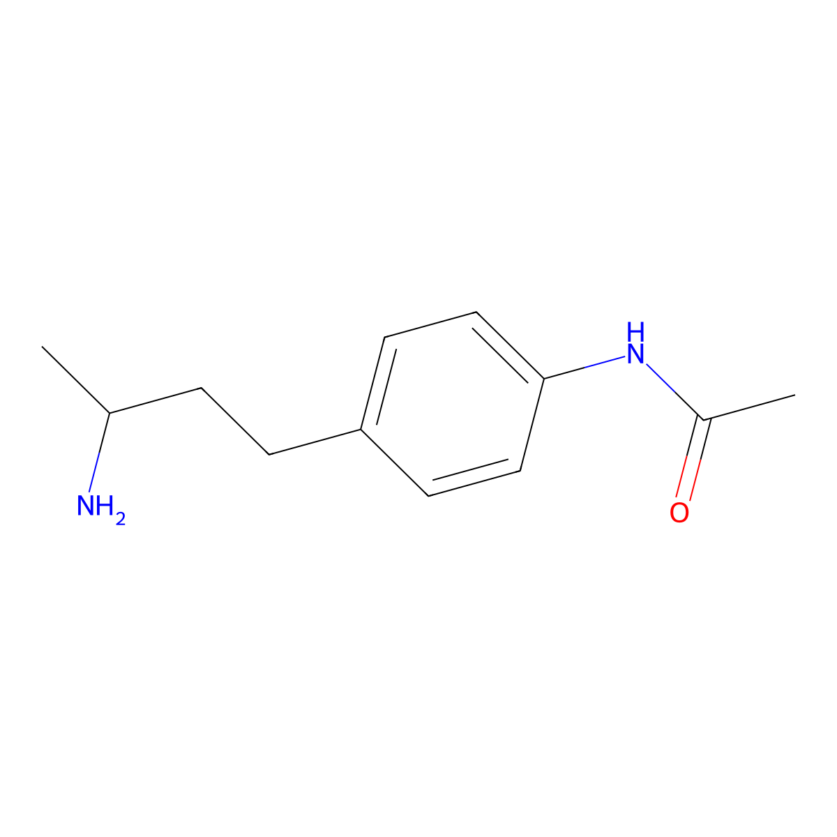N-[4-(3-aminobutyl)phenyl]acetamide molecular structure, CAS 1484374-52-8