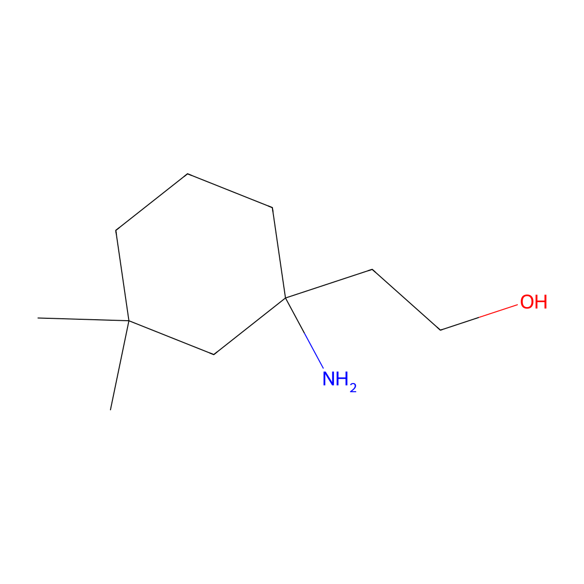2-(1-Amino-3,3-dimethylcyclohexyl)ethan-1-ol molecular structure, CAS 1484376-70-6