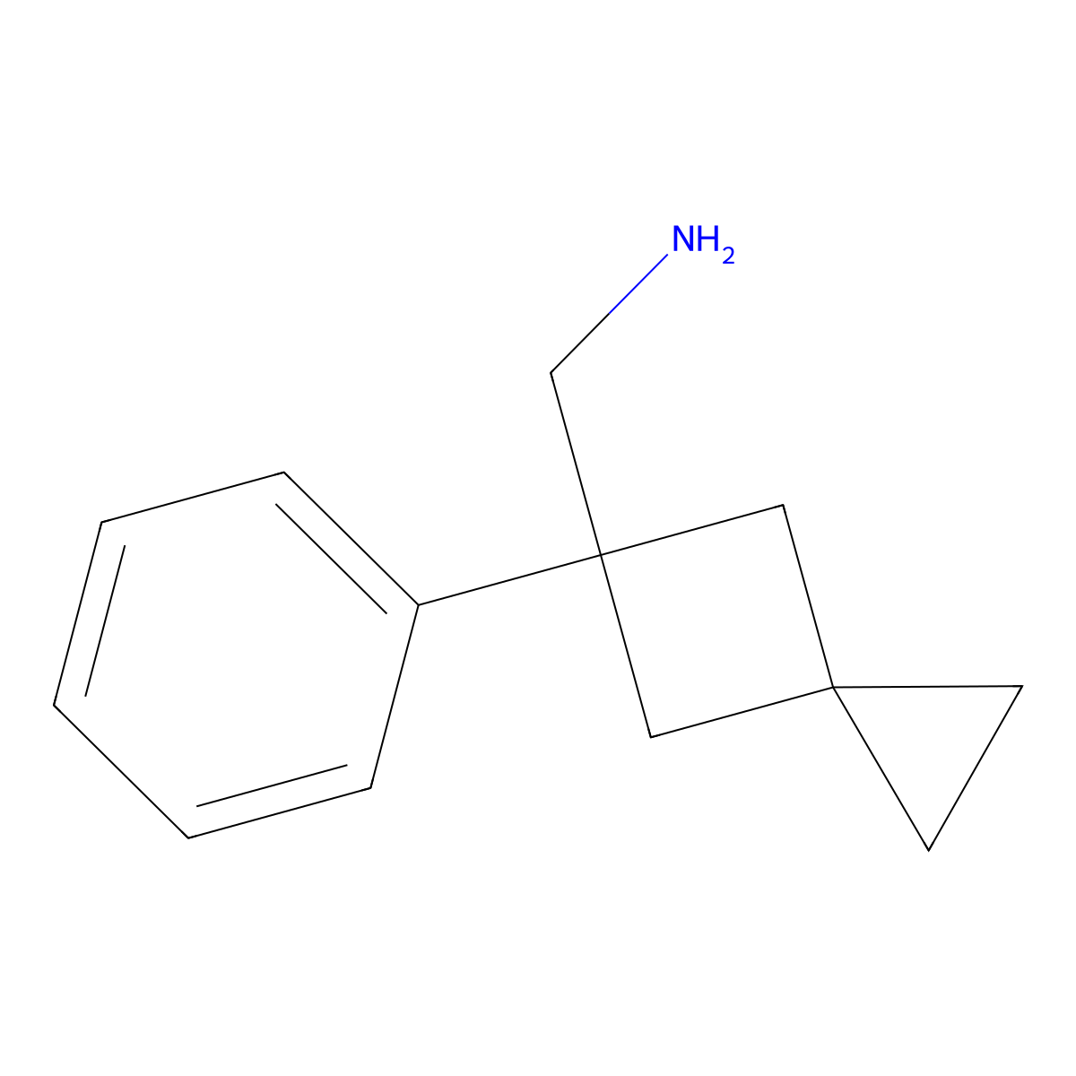 1-{5-Phenylspiro[2.3]hexan-5-yl}methanamine molecular structure, CAS 1484379-32-9