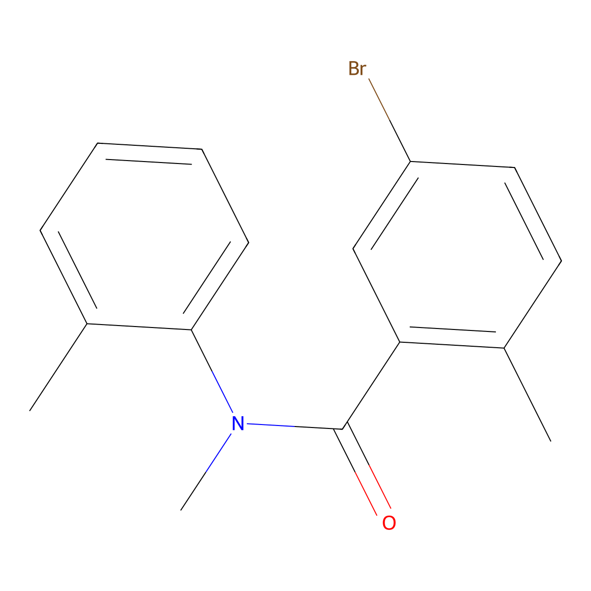 5-bromo-N,2-dimethyl-N-(2-methylphenyl)benzamide molecular structure, CAS 1484380-94-0