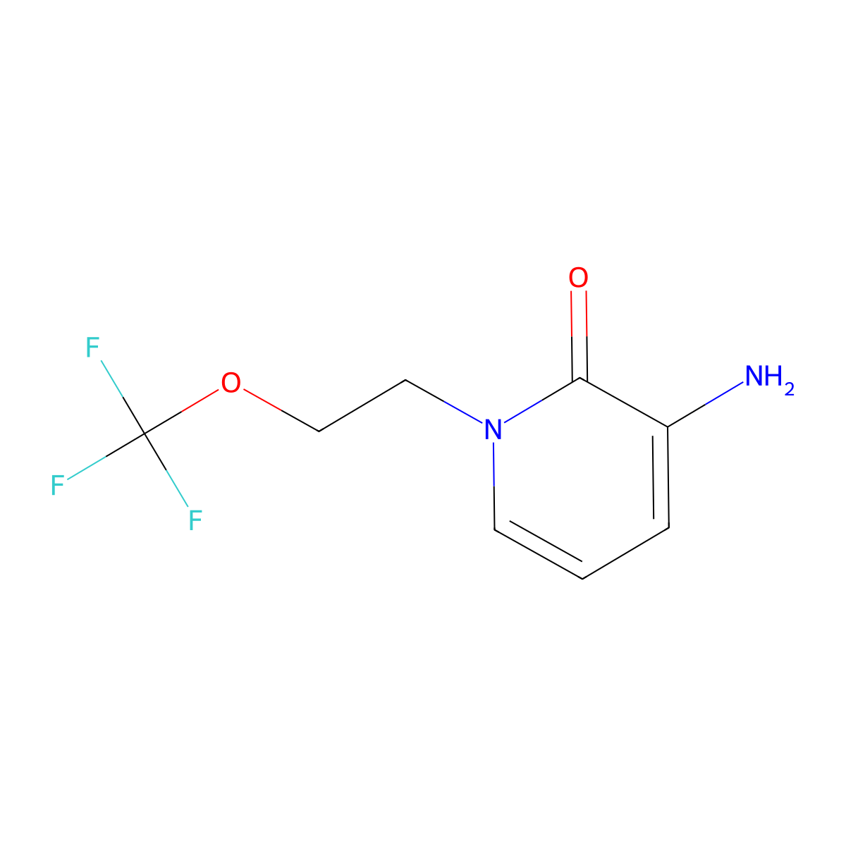 3-Amino-1-(2-(trifluoromethoxy)ethyl)pyridin-2(1h)-one molecular structure, CAS 1484384-09-9