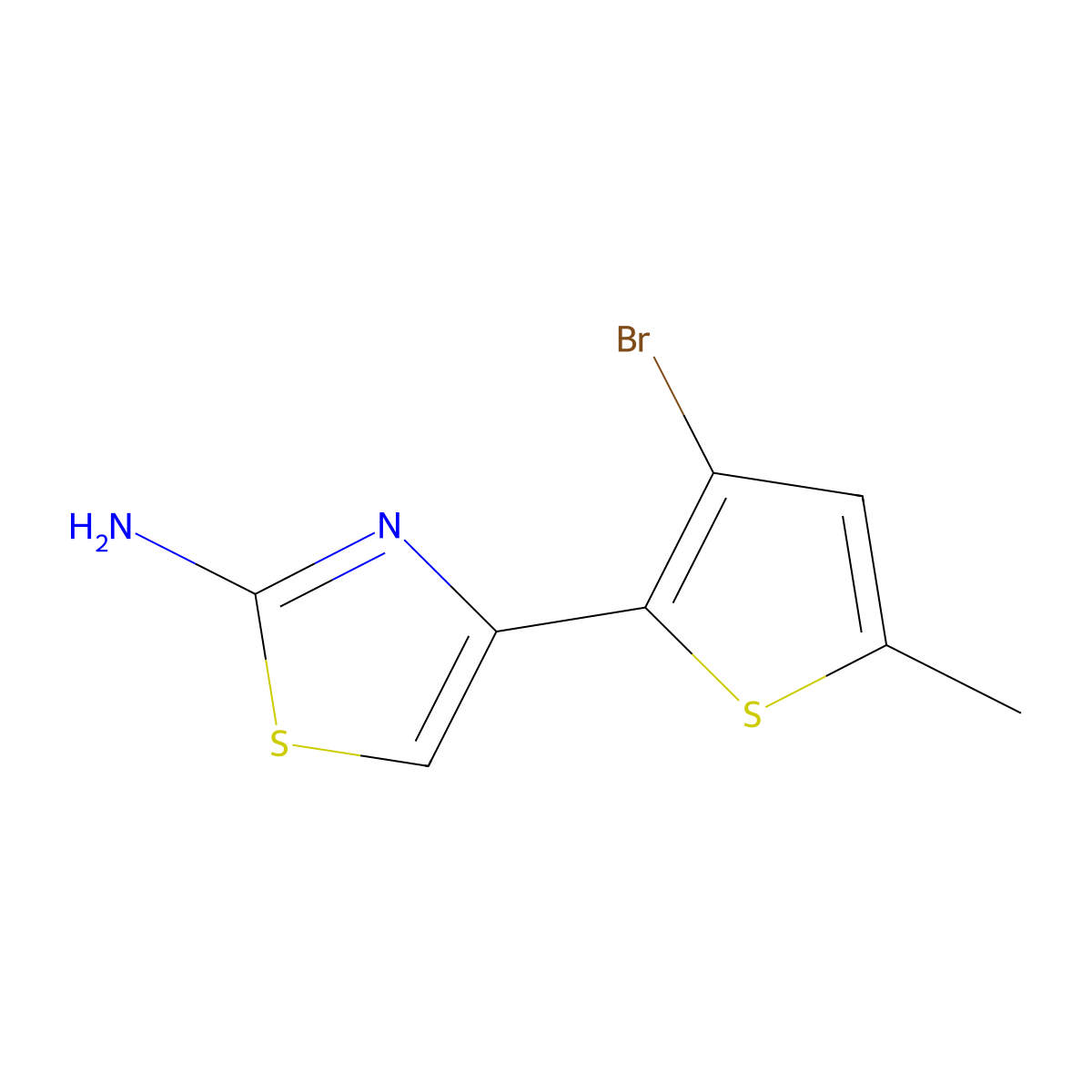 4-(3-Bromo-5-methylthiophen-2-yl)thiazol-2-amine molecular structure, CAS 1484385-66-1