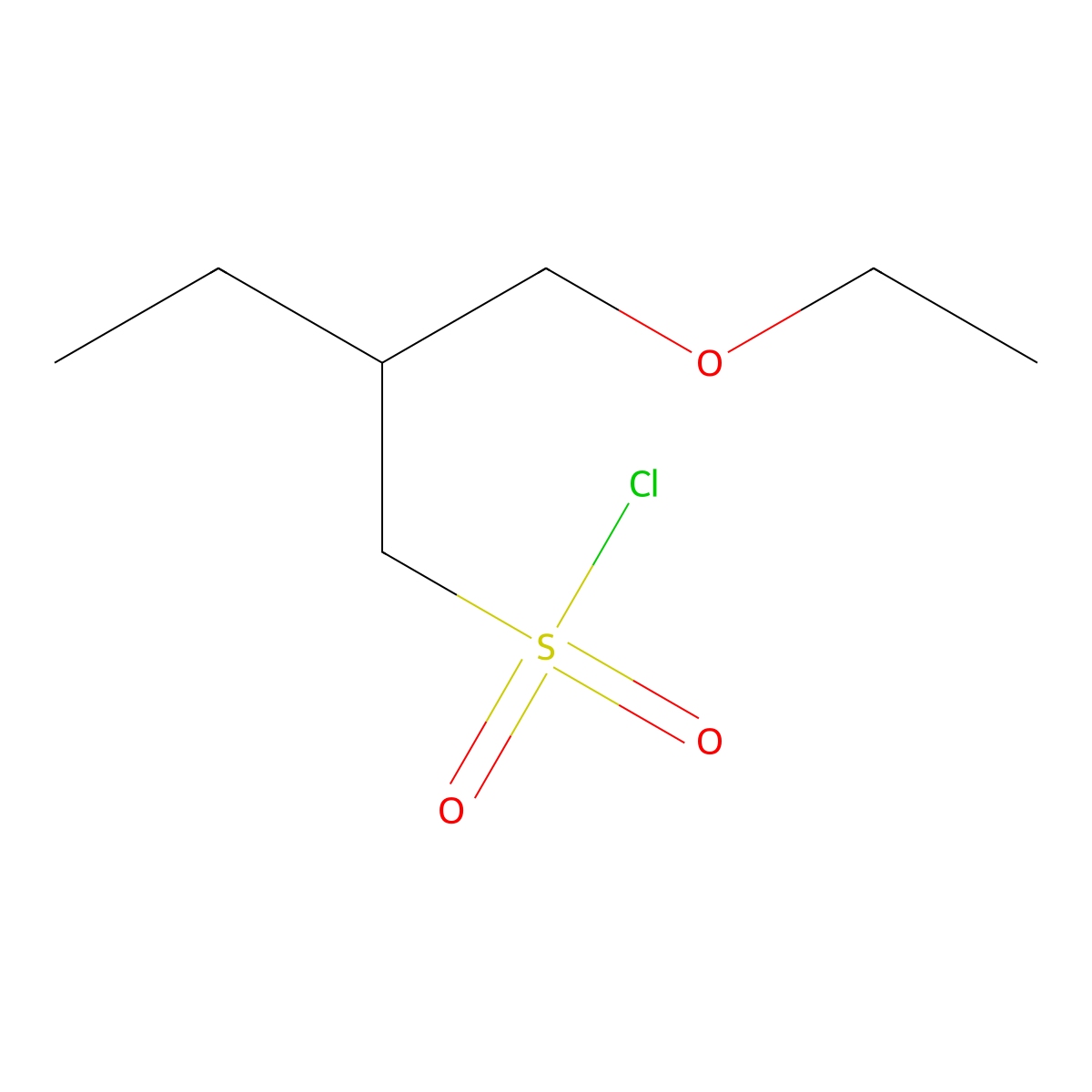 2-(Ethoxymethyl)butane-1-sulfonyl chloride molecular structure, CAS 1484385-78-5