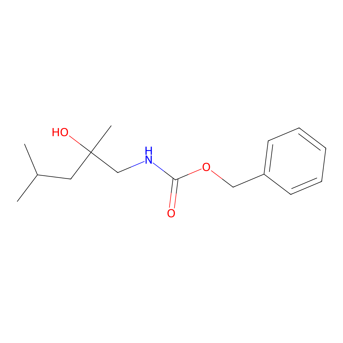 benzyl N-(2-hydroxy-2,4-dimethylpentyl)carbamate molecular structure, CAS 1484393-63-6