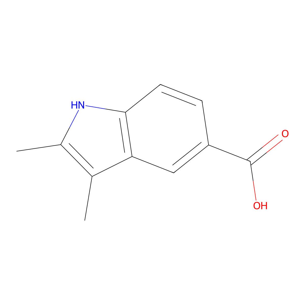2,3-Dimethyl-1H-indole-5-carboxylic acid molecular structure, CAS 14844-73-6