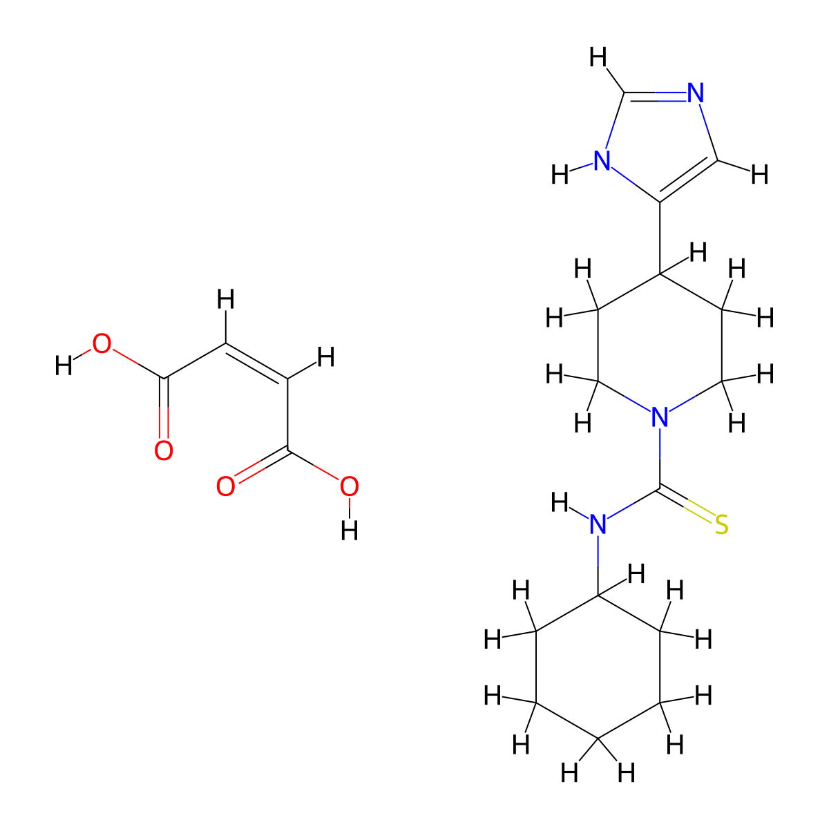 Thioperamide maleate molecular structure, CAS 148440-81-7