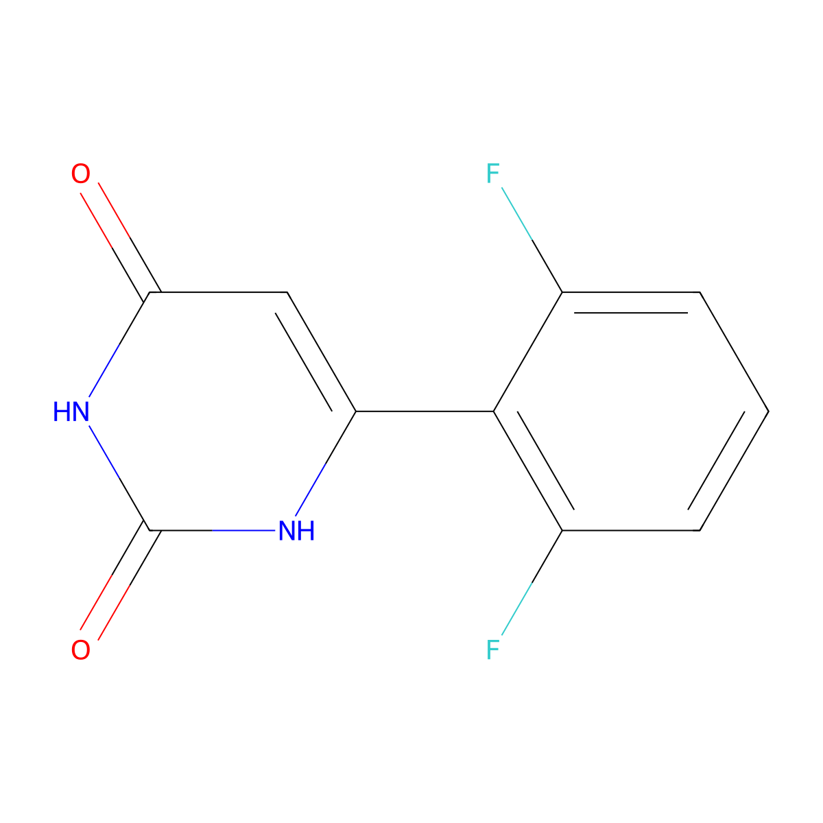 6-(2,6-difluorophenyl)pyrimidine-2,4(1H,3H)-dione molecular structure, CAS 1484400-03-4
