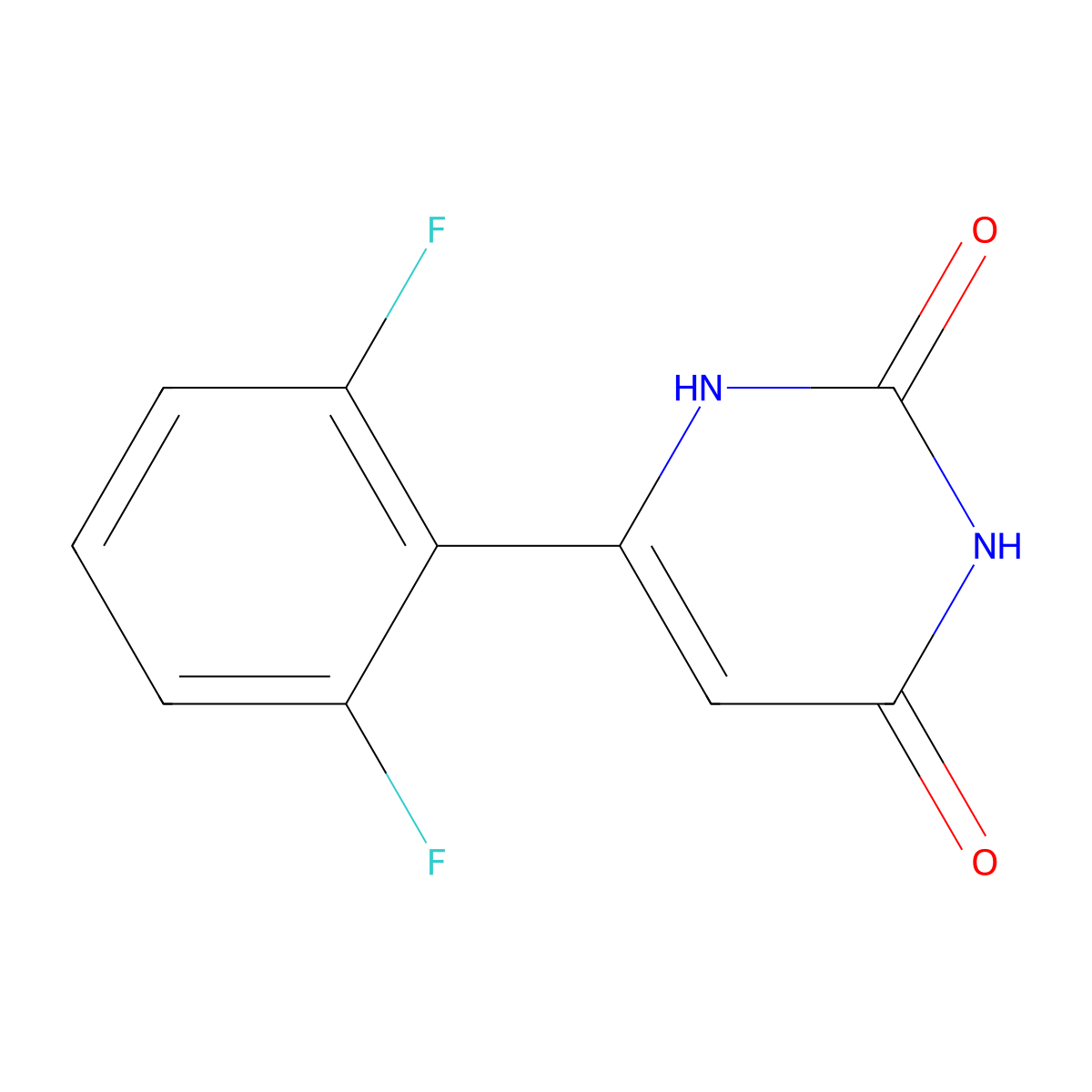 6-(2,6-difluorophenyl)pyrimidine-2,4(1H,3H)-dione molecular structure, CAS 1484400-03-4