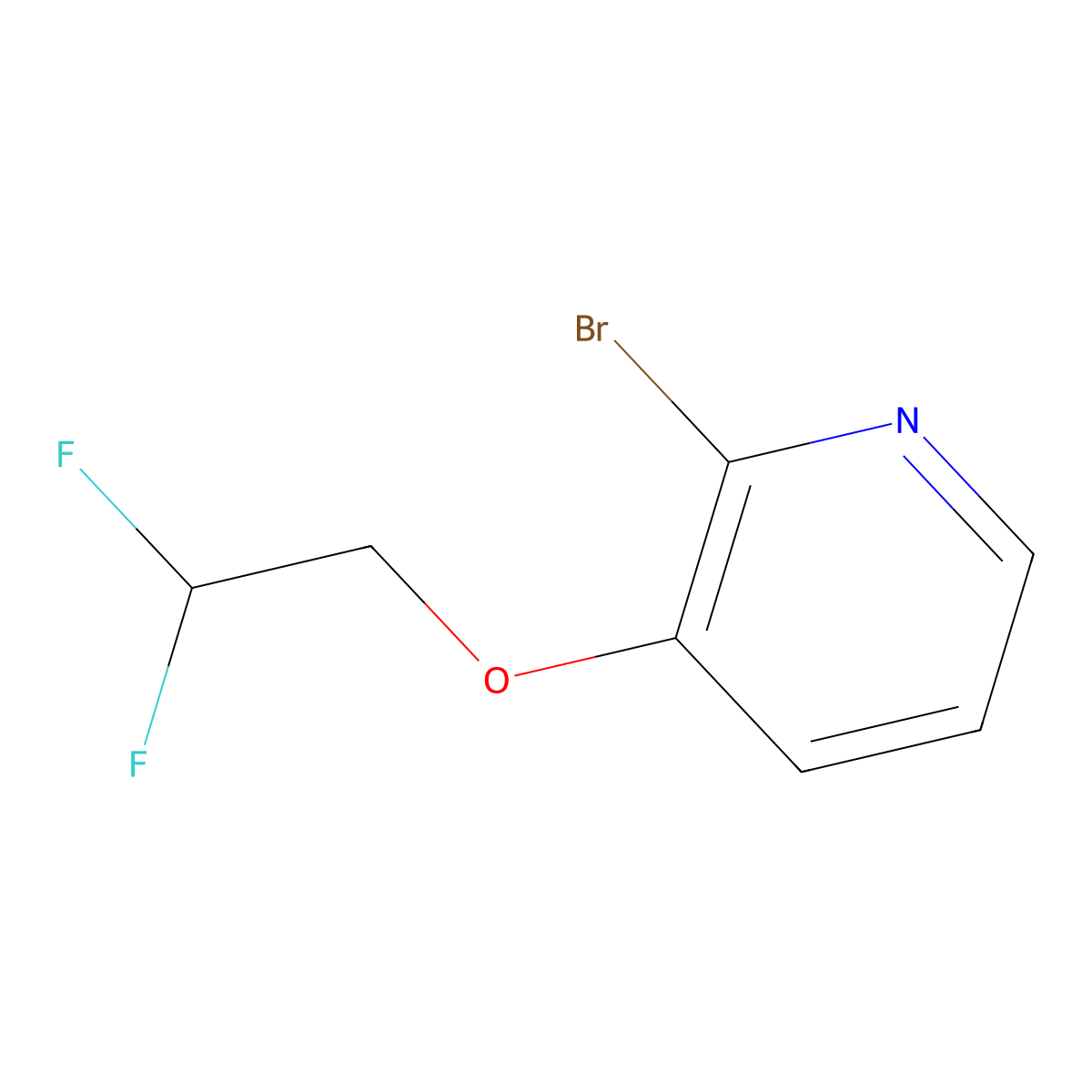 2-Bromo-3-(2,2-difluoroethoxy)pyridine molecular structure, CAS 1484400-67-0