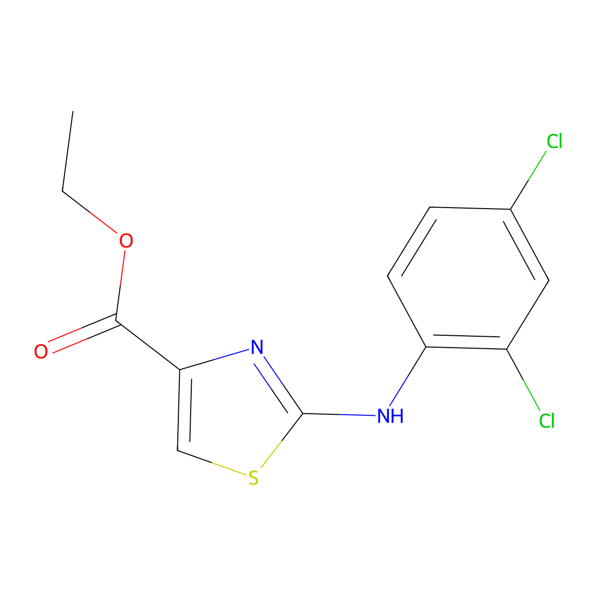 2-(2,4-Dichloroanilino)thiazole-4-carboxylic acid ethyl ester molecular structure, CAS 1484440-55-2