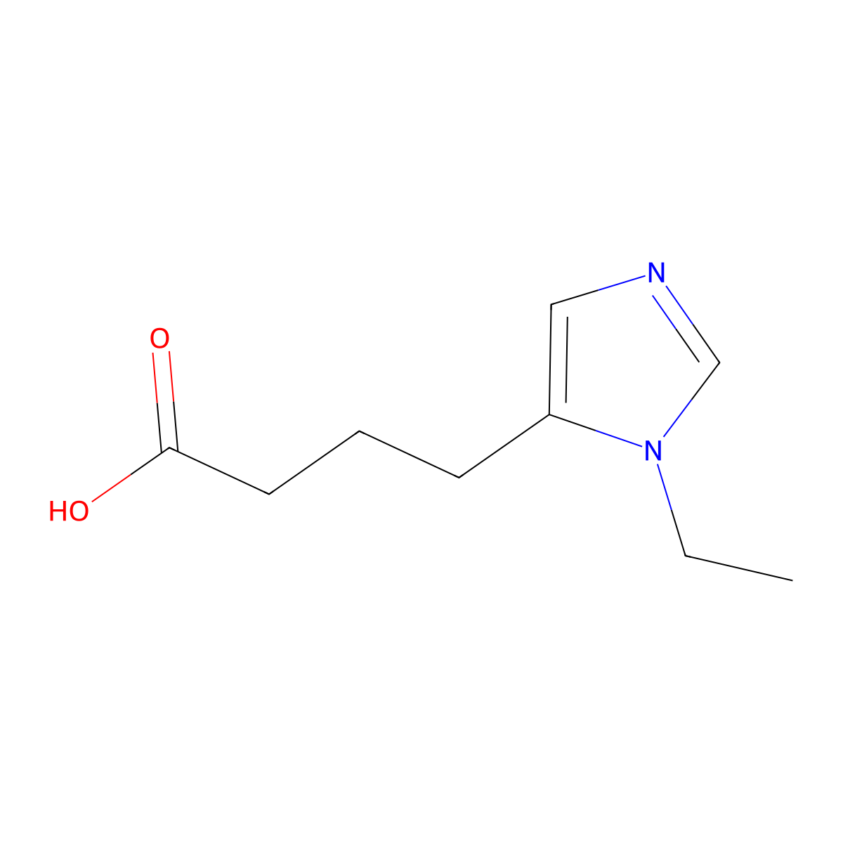 4-(1-Ethyl-1h-imidazol-5-yl)butanoic acid molecular structure, CAS 1484445-95-5