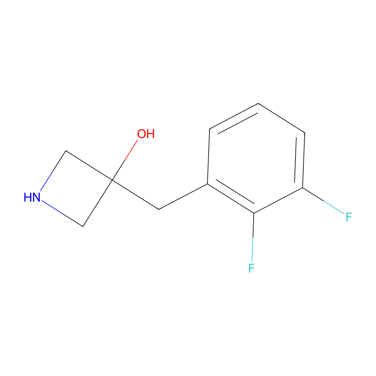 3-(2,3-Difluorobenzyl)azetidin-3-ol molecular structure, CAS 1484472-15-2