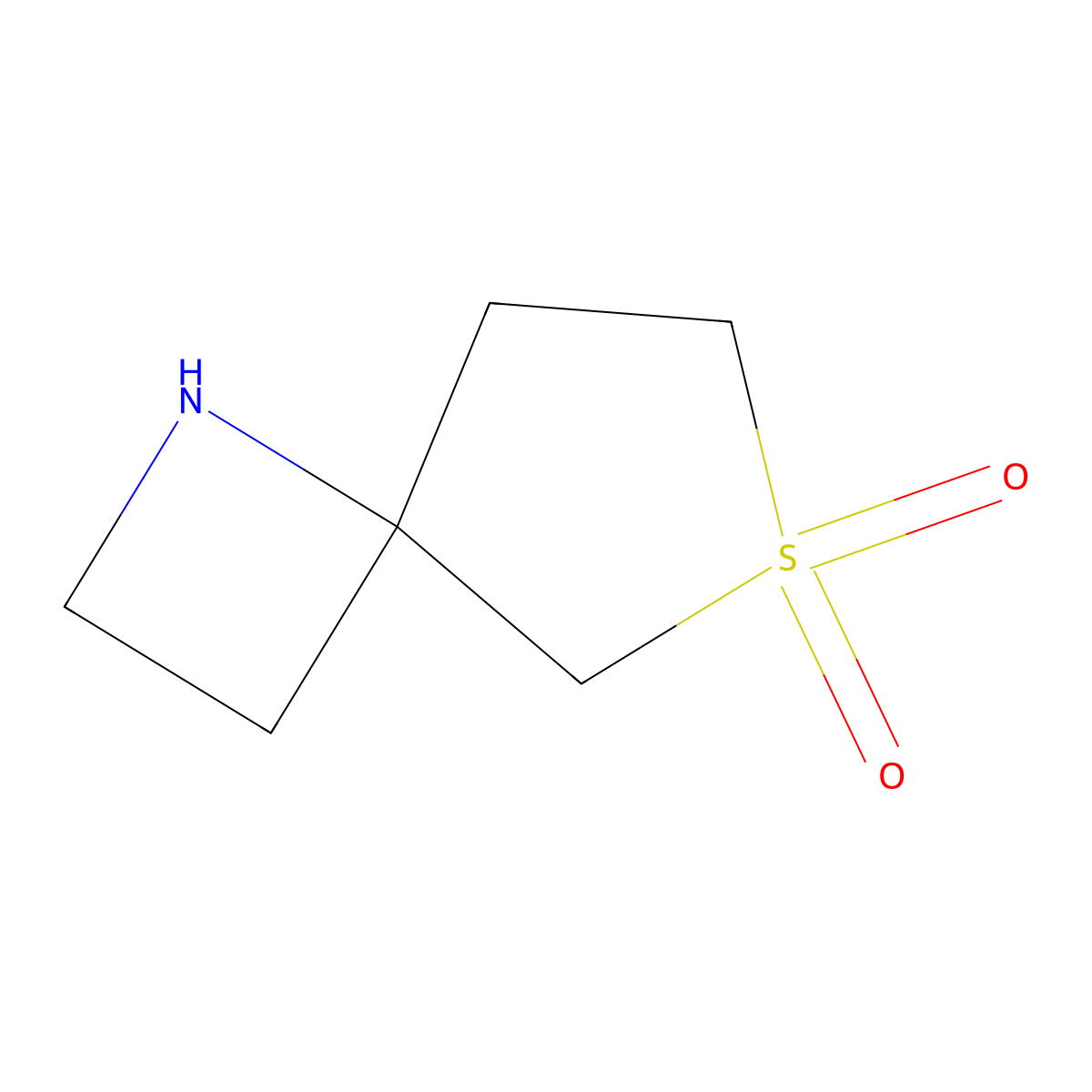 6-Thia-1-azaspiro[3.4]octane 6,6-dioxide molecular structure, CAS 1484477-32-8