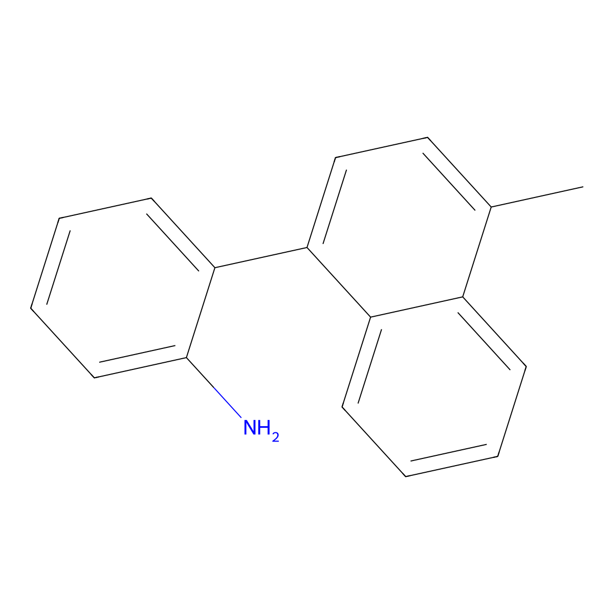 2-(4-Methylnaphthalen-1-yl)aniline molecular structure, CAS 1484477-66-8