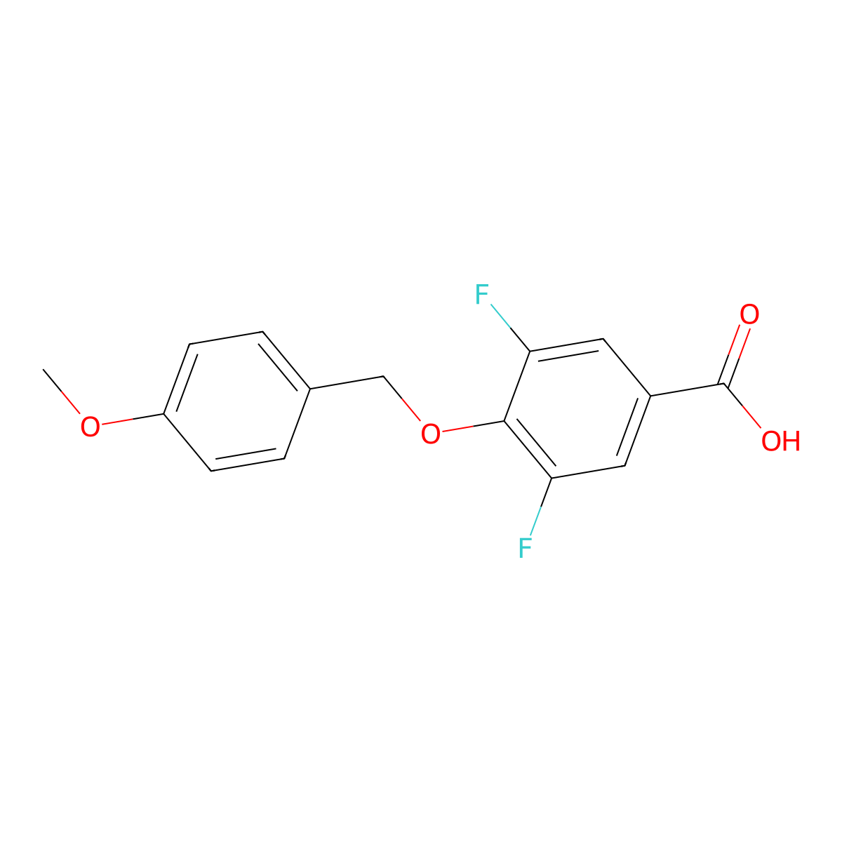 3,5-Difluoro-4-[(4-methoxyphenyl)methoxy]benzoic acid molecular structure, CAS 1484488-83-6