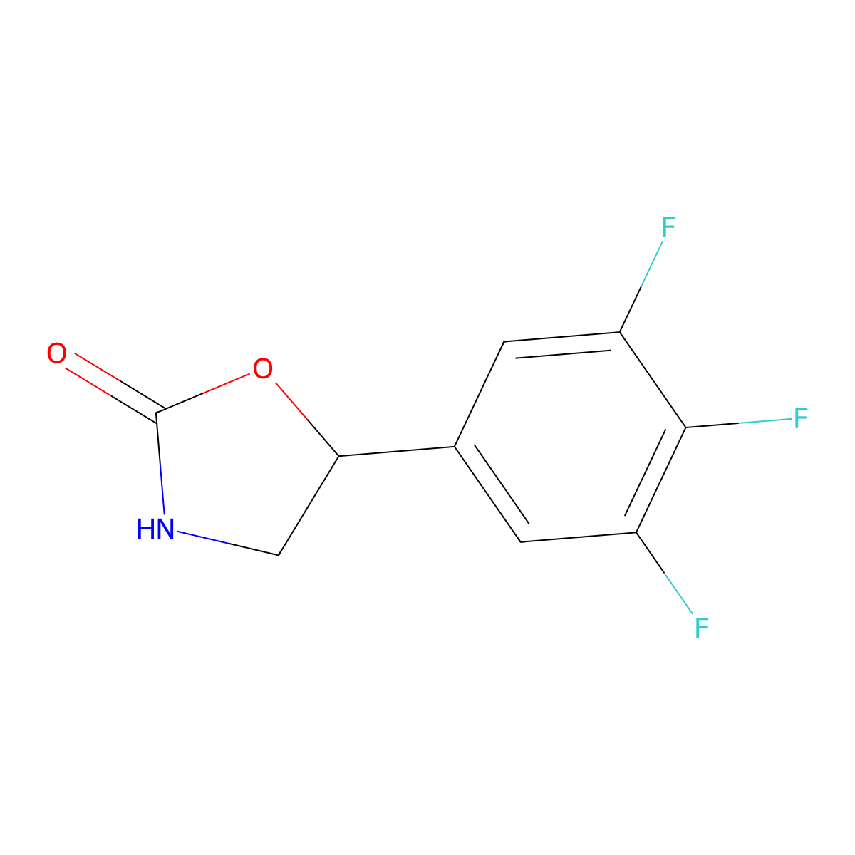 5-(3,4,5-Trifluorophenyl)oxazolidin-2-one molecular structure, CAS 1484517-79-4