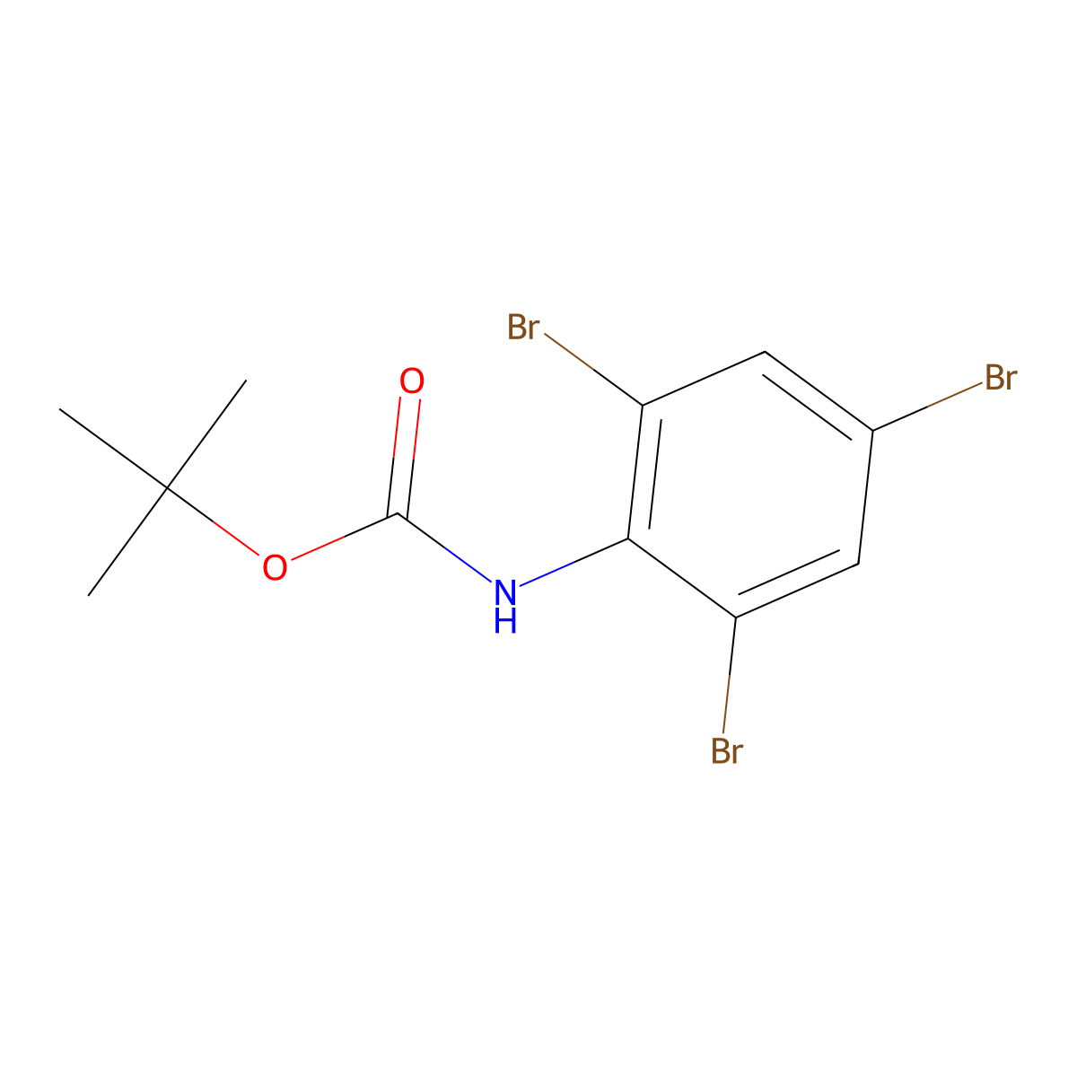 tert-butyl N-(2,4,6-tribromophenyl)carbamate molecular structure, CAS 1484518-73-1