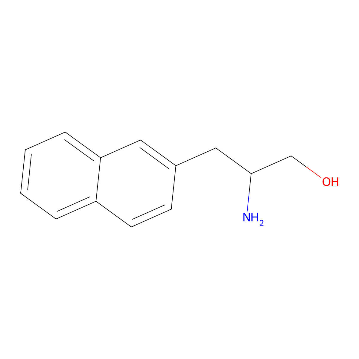 2-Amino-3-(naphthalen-2-yl)propan-1-ol molecular structure, CAS 148452-31-7