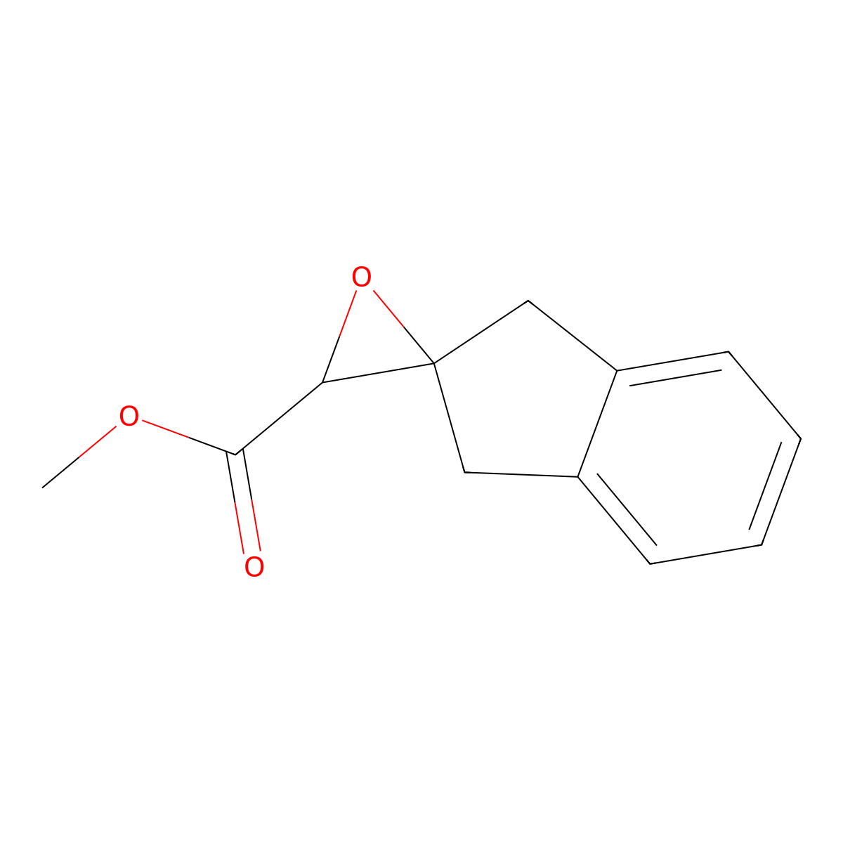 Methyl 1,3-dihydrospiro[indene-2,2'-oxirane]-3'-carboxylate molecular structure, CAS 1484522-90-8