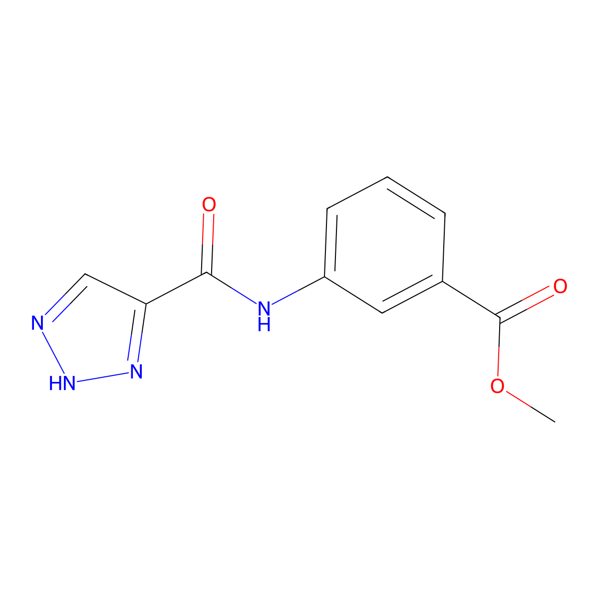 methyl 3-[(1H-1,2,3-triazol-5-ylcarbonyl)amino]benzoate molecular structure, CAS 1484572-80-6