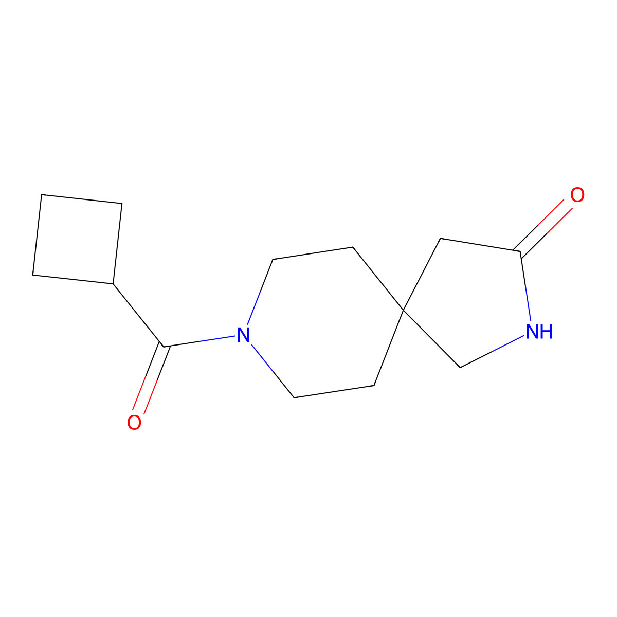 8-(Cyclobutanecarbonyl)-2,8-diazaspiro[4.5]decan-3-one molecular structure, CAS 1484576-83-1