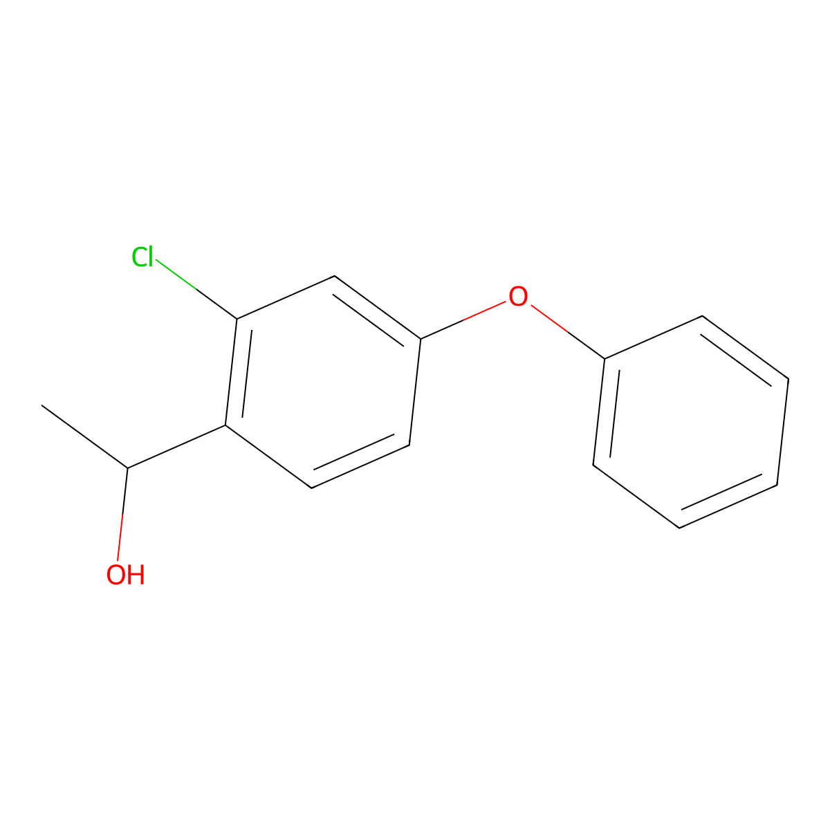 1-(2-Chloro-4-phenoxyphenyl)ethanol molecular structure, CAS 1484588-48-8